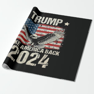 Trump 2024-Flagge: Holt Amerika zurück Männer Frau Geschenkpapier