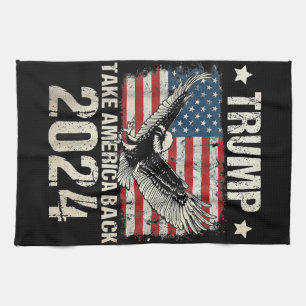 Trump 2024-Flagge: Holt Amerika zurück Männer Frau Geschirrtuch