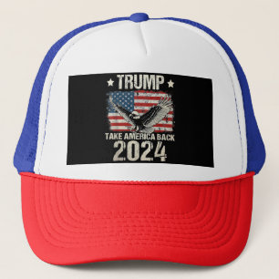 Trump 2024-Flagge: Holt Amerika zurück Männer Frau Truckerkappe