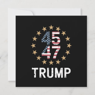 Trump 2024 Flagge Nimm Amerika zurück Trump 45 47  Einladung