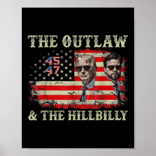 Trump 2024 Flaggengesetz Hillbilly J.d.vance 2024  Poster