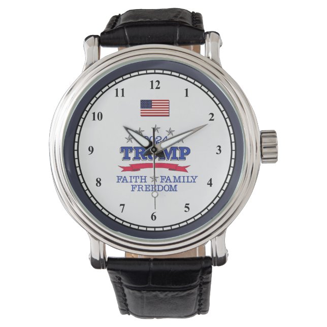 Trump 2024 - Freiheit der Familie Armbanduhr (Vorderseite)