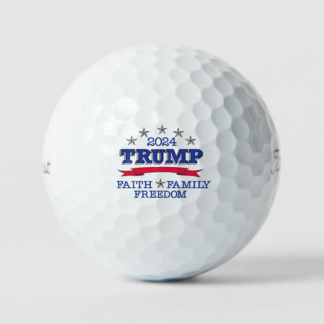 Trump 2024 - Freiheit der Familie Golfball (Vorderseite)