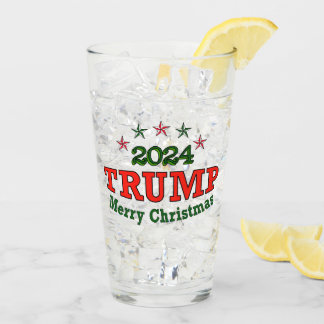 Trump 2024 Frohe Weihnachtsbläser Glas