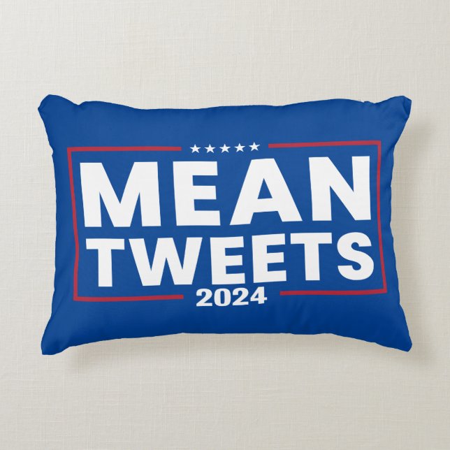Trump 2024 Gemein Tweete Wahlen Dekokissen (Vorderseite)