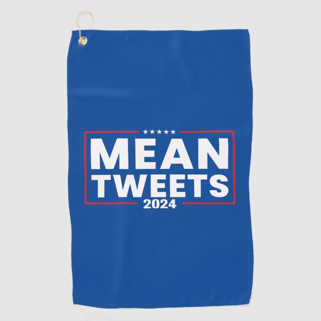 Trump 2024 Gemein Tweete Wahlen Golfhandtuch (Vorderseite)