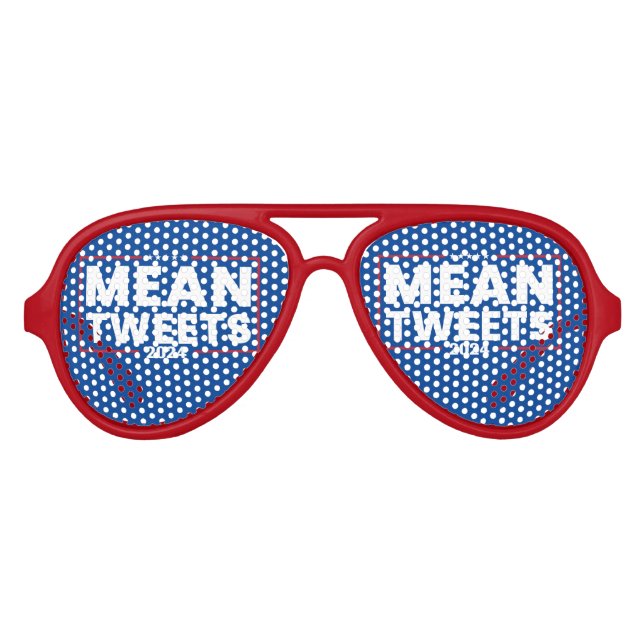 Trump 2024 Gemein Tweete Wahlen Partybrille (Vorderseite)