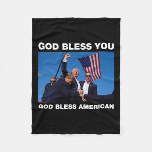 Trump 2024 Gott segne Sie - Gott segne Amerika Fleecedecke