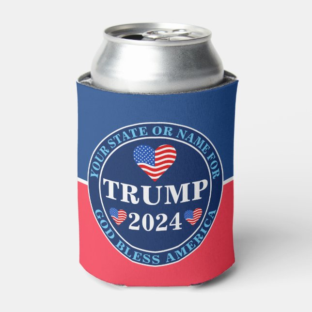 Trump 2024 Herz Patriotischer Präsident Typ Stuff Dosenkühler (Kanne Vorderseite)