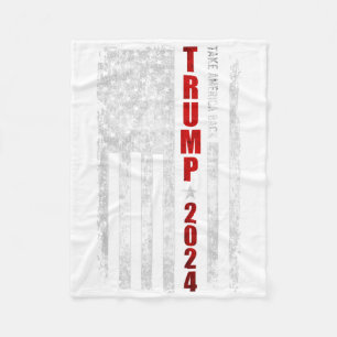 Trump 2024 Holt Amerika zurück Amerikanische Flagg Fleecedecke