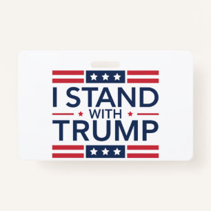 Trump 2024 Ich stehe mit Trump hinter dem Unterstü Ausweis
