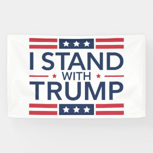 Trump 2024 Ich stehe mit Trump Unterstützer Präsid Banner