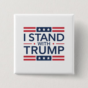 Trump 2024 Ich stehe mit Trump Unterstützer Präsid Button