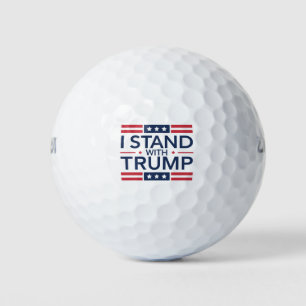 Trump 2024 Ich stehe mit Trump Unterstützer Präsid Golfball