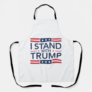 Trump 2024 Ich stehe mit Trump Unterstützer Präsid Schürze