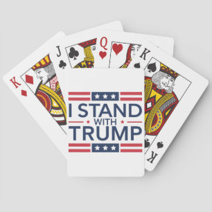 Trump 2024 Ich stehe mit Trump Unterstützer Präsid Spielkarten