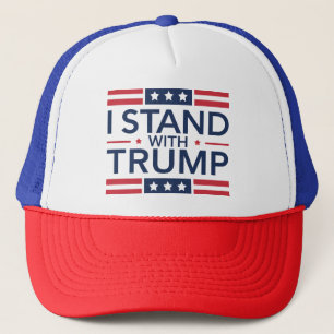 Trump 2024 Ich stehe mit Trump Unterstützer Präsid Truckerkappe
