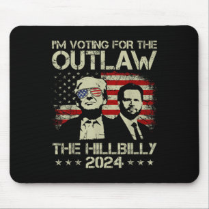 Trump 2024 - Ich stimme für das Gesetz und den Hüg Mousepad
