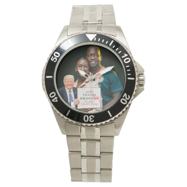 Trump 2024 Ihre Personalisierte Weihnachtsschau fü Armbanduhr (Vorderseite)
