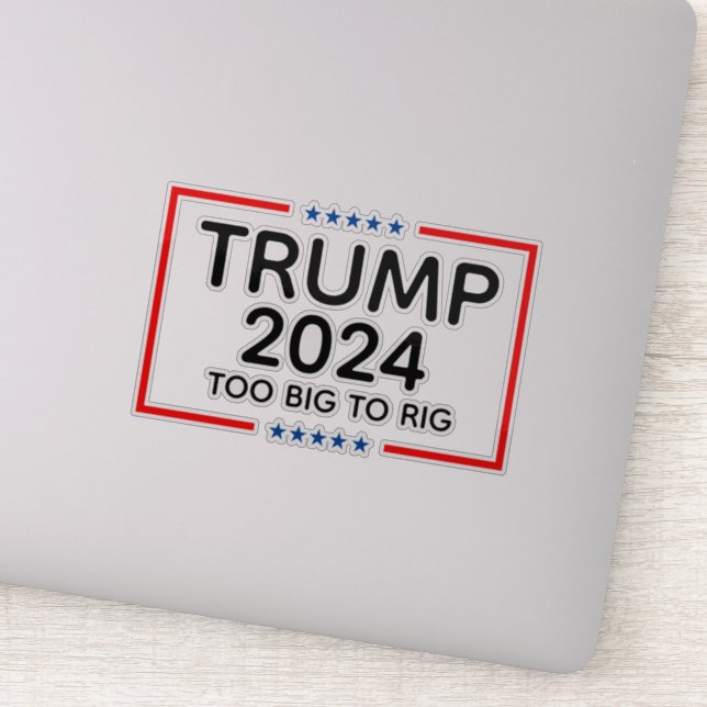 Trump 2024 ist zu groß, um zu riskieren aufkleber (Detail)