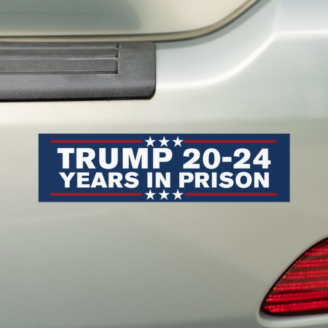Trump 2024 Jahre Gefängnis blockieren ihn gegen Tr Autoaufkleber (Auf Auto)