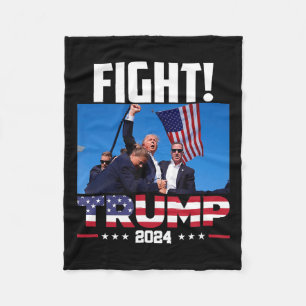 Trump 2024 Kampf Fist Kundgebung Trump Kundgebung  Fleecedecke