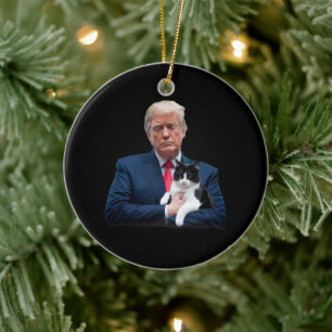 Trump 2024 Katze MAGA Lustige Trump Katze Keramik Ornament