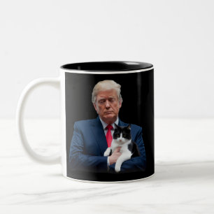 Trump 2024 Katze MAGA Lustige Trump Katze Zweifarbige Tasse