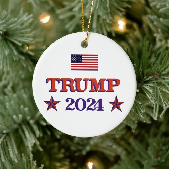 Trump 2024 keramik ornament (Baum)