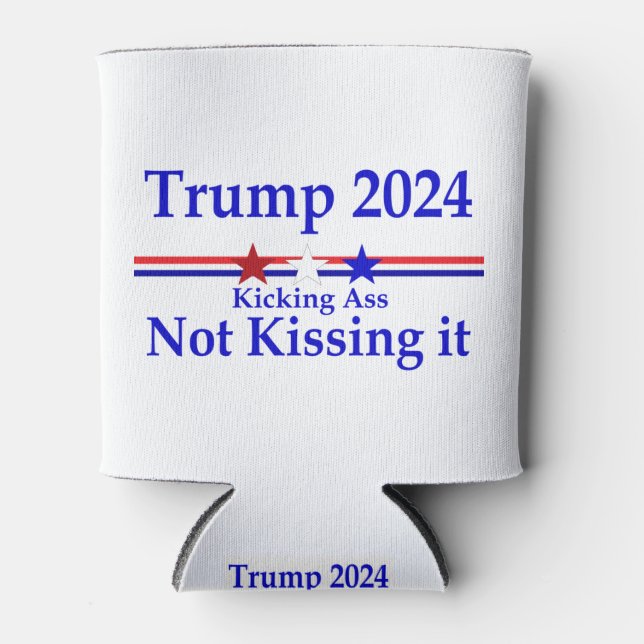 Trump 2024 Kicking A** Dosenkühler (Vorderseite)