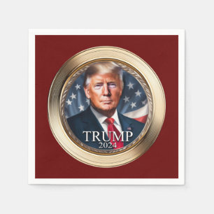 Trump 2024 Kundgebung Wahlkampf Republikaner Rot Serviette