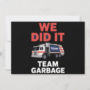 Trump 2024 LKW Müll Wir Haben Es Geschafft Team Mü Einladung