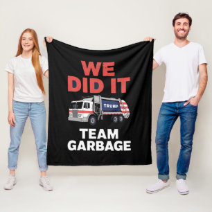 Trump 2024 LKW Müll Wir Haben Es Geschafft Team Mü Fleecedecke