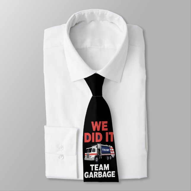 Trump 2024 LKW Müll Wir haben Team Garbage Krawatte (Gebunden)
