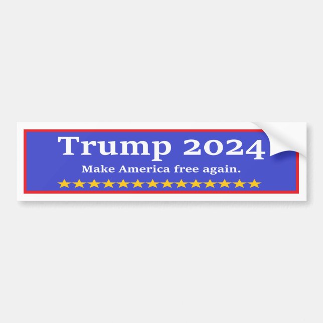 Trump 2024 macht Amerika wieder frei Autoaufkleber (Vorne)