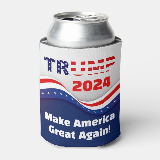 Trump 2024 macht Amerika wieder groß! Dosenkühler (Kanne Vorderseite)