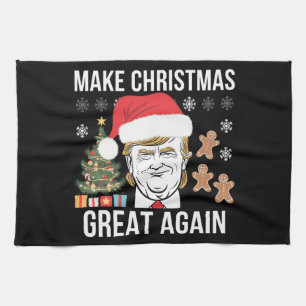Trump 2024 macht Weihnachten wieder zu einer großa Geschirrtuch
