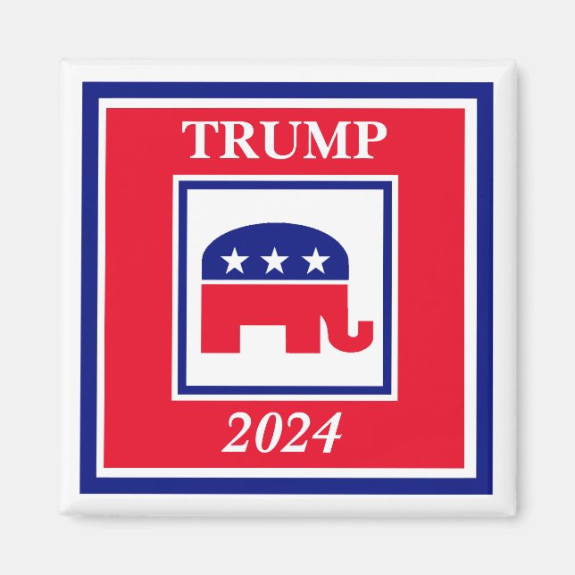 TRUMP 2024 - Magnet für Elefantenwahlen (Vorne)
