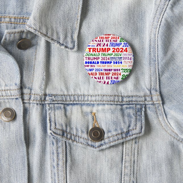 Trump 2024 Mehrfarbige Medley Button (Beispiel)