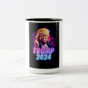 Trump 2024 - Miami Vice Zweifarbige Tasse