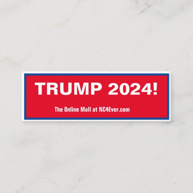 TRUMP 2024 Mini-Visitenkarten Mini Visitenkarte (Vorderseite)