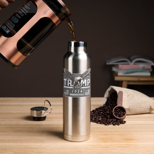 TRUMP 2024 mit einem Adler Trinkflasche (Kaffee)