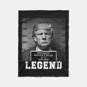 Trump 2024 Mugshot Präsident Legend Fleecedecke