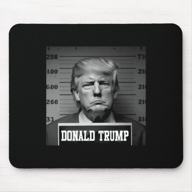 Trump 2024 Mugshot Trump Tasse Shot Präsident Mousepad (Vorne)