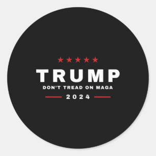 Trump 2024 nicht auf Maga-Schlange-Schlange stehen Runder Aufkleber