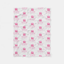 Trump 2024 Niedlicher rosa Elefant Fleecedecke