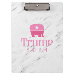 Trump 2024 Niedlicher rosa Elefant Klemmbrett