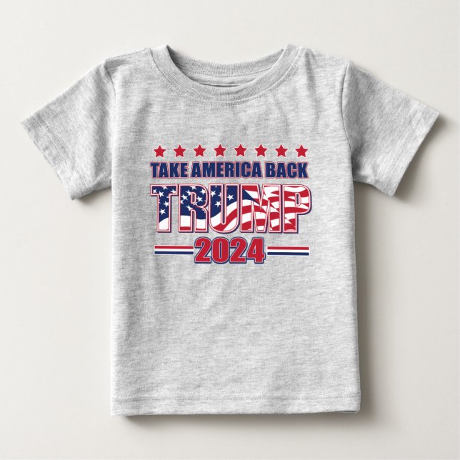 Trump 2024 nimmt Amerika zurück Baby T-shirt (Vorderseite)