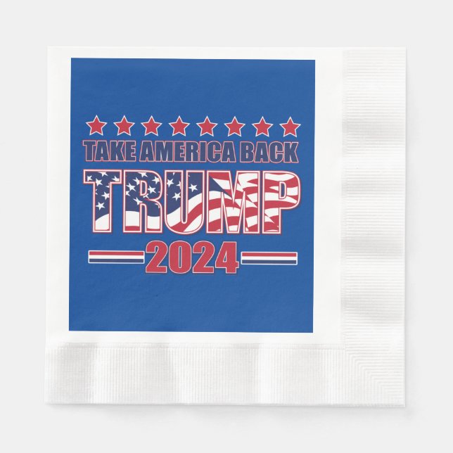 Trump 2024 nimmt Amerika zurück Serviette (Vorderseite)