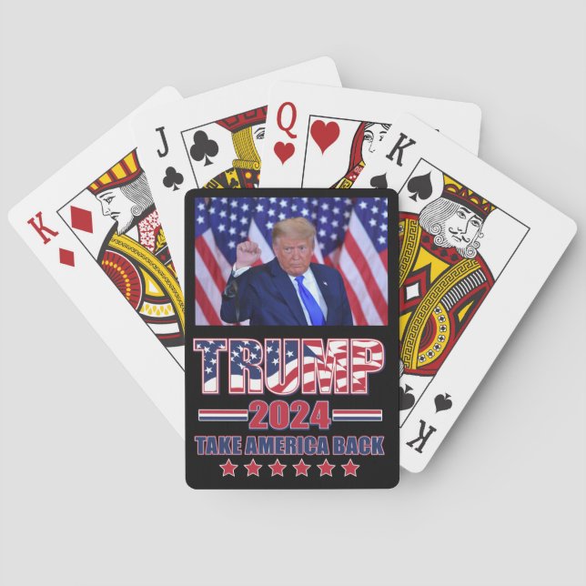 Trump 2024 nimmt Amerika zurück Spielkarten (Rückseite)